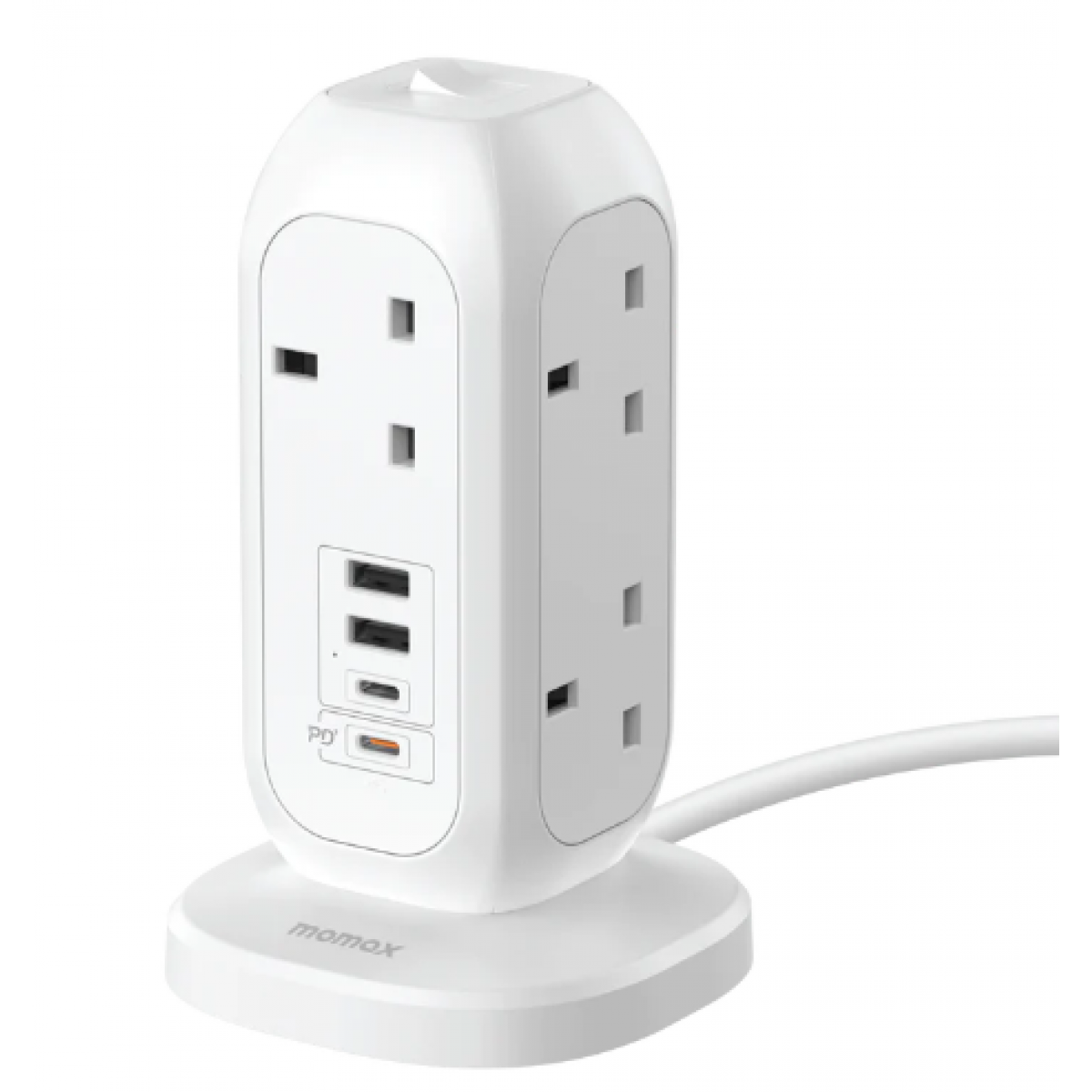 Momax US18UKW 1-Plug PD20W 2A2C 7位拖板 (白色)